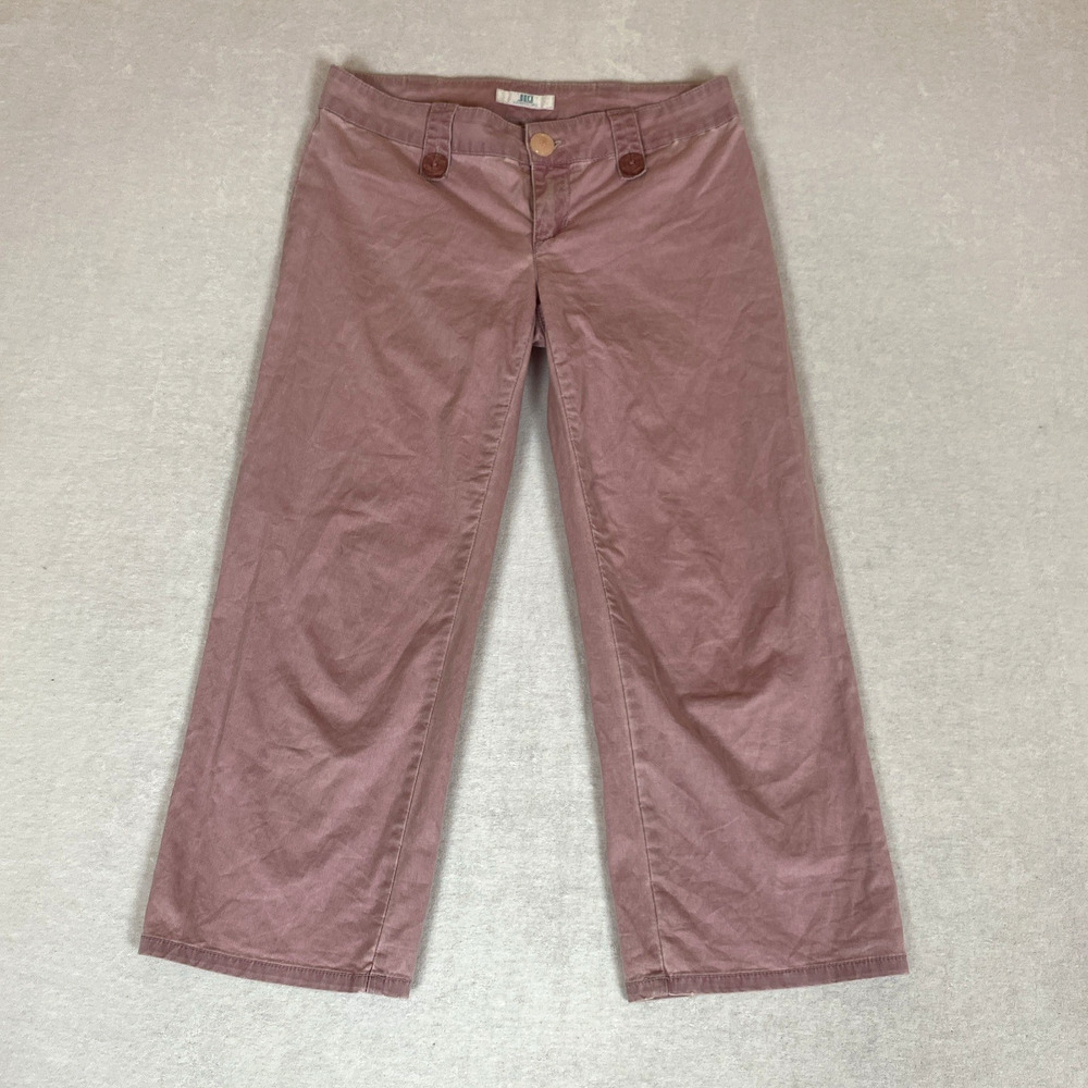 JLO Jennifer Lopez Y2K Pink Capri Pants Cropped Straight Leg Preppy Office
